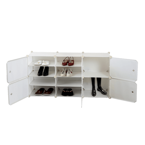 White Cube DIY Shoe Cabinet Rack Storage Portable Stackable Organiser Stand 