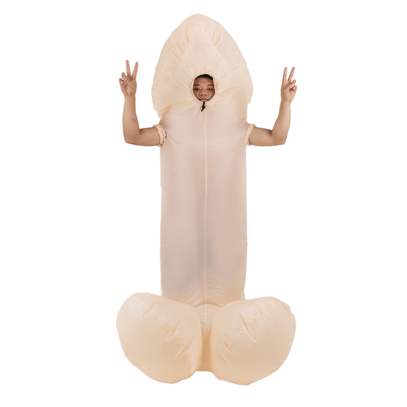 Adult Willy Inflatable Costume with Fan – Funny Blow-Up Fancy Dress ...