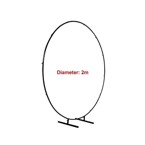 2M Wedding Hoop Round Circle Arch Backdrop Flower Display Stand Frame Background Black