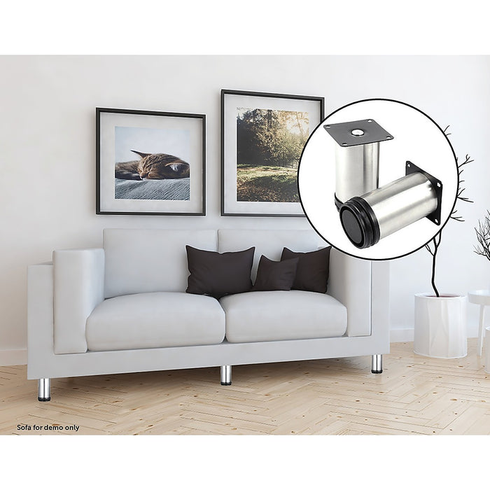 4 x 10cm Adjustable Round Cupboard Table Sofa Bed Feet Furniture Leg