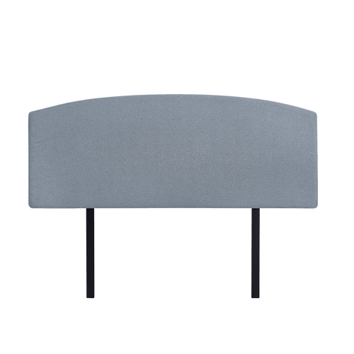 Linen Fabric Curved Double Bed Deluxe Headboard Bedhead Berlin Blue 