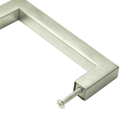 Brushed Nickel Stainless Steel Kitchen Cabinet Square Drawer Pull Door Handles 15-Pack 