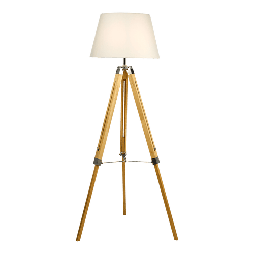 Modern Floor Lamp Wood Tripod Home Bedroom Reading Light 145cm 