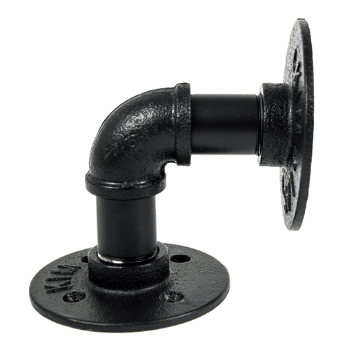 Industrial Black Iron Pipe Bracket Wall Mounted Floating Shelf - Set of 2