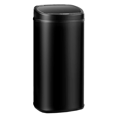 68L Motion Sensor Bin Automatic Stainless Steel Kitchen Rubbish Trash - Black