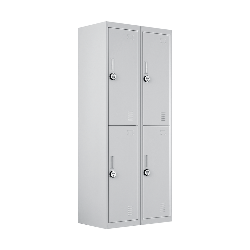 2x2 Door Grey Metal Locker – Secure Storage with 4-Digit Combination ...