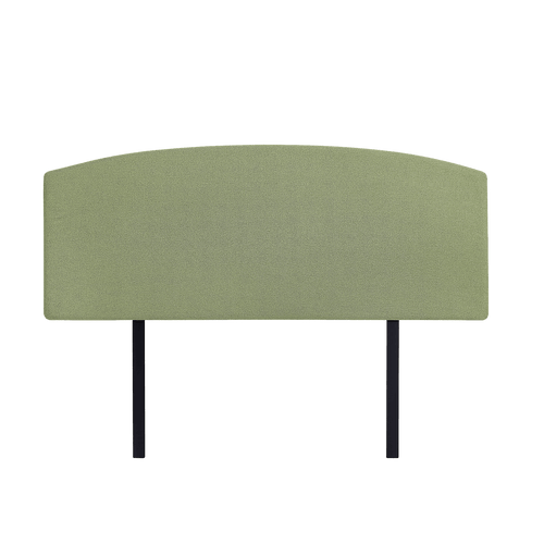 Linen Fabric Curved Queen Bed Deluxe Headboard Bedhead Olive Green 