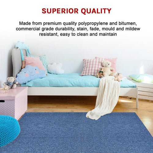 5m2 Premium Carpet Tile Flooring in Blue