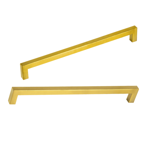 15x Brushed Brass Drawer Pulls Kitchen Cabinet Handles - Gold Finish 256mm