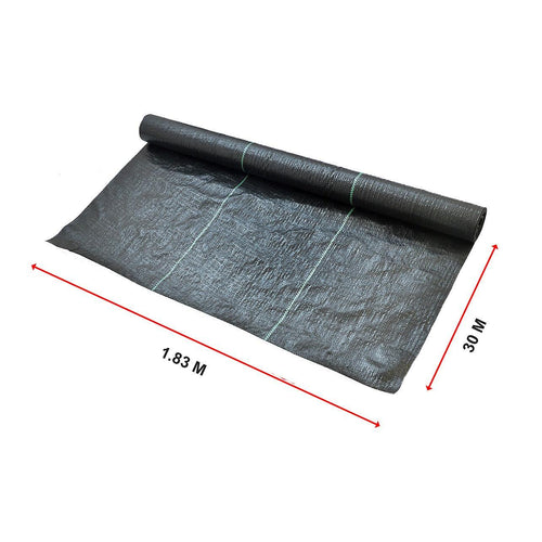 Heavy Duty Weed Control PP Woven Fabric Weed Mat Gardening Plant 30 x 1.83m