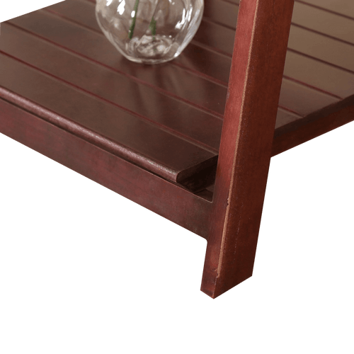 5 Tier Wooden Ladder Shelf Stand Storage Book Display Rack - Coffee