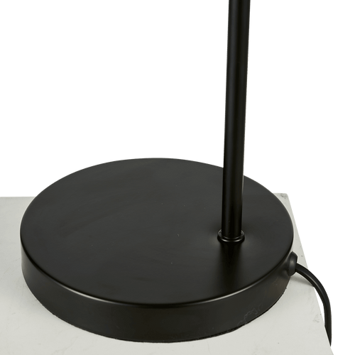 Modern All Black Table Lamp Desk Light Timber Base Bedside Bedroom