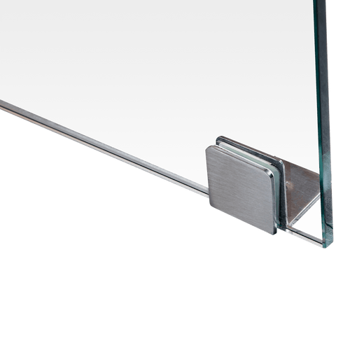 100 x 100cm Frameless 10mm Glass Shower Screen By Della Francesca CHROME Hardware, ROUND Handle