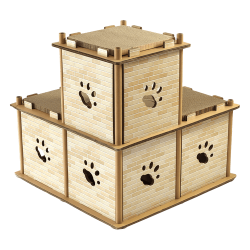 Cat Cardboard House Tree Tower Condo Scratcher Pet Post Pad Mat Furniture