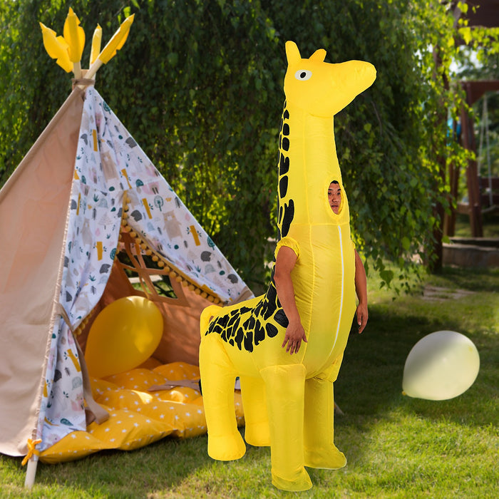 Giraffe Fancy Dress Inflatable Suit -Fan Operated Costume