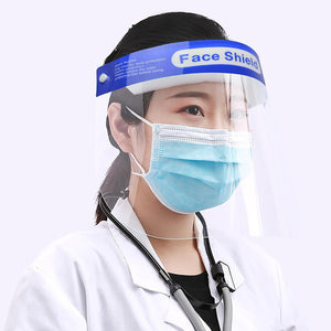 6x Safety Full Face Shield Clear Guard Protector Mask Anti-Fog + Elastic Head Band