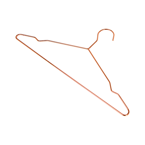 Adult 16.5" Rose Gold Shiny Metal Wire Coat Suit Top Clothes Hangers (30pc per set)