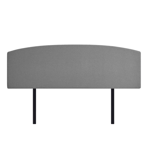 Curved King Bed Deluxe Headboard Bedhead Linen Fabric Night Ash 