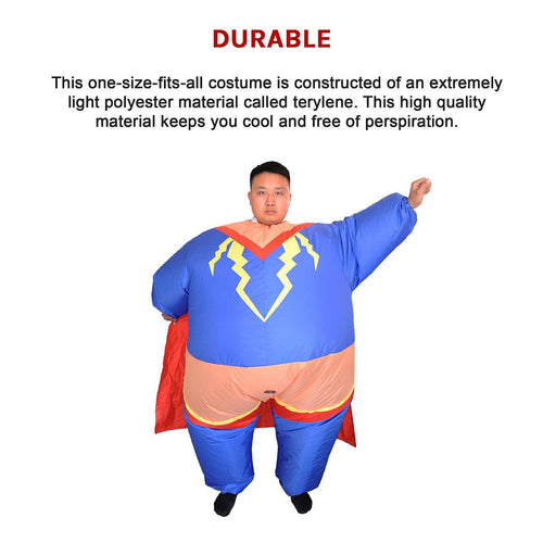 Super Hero Fancy Dress Inflatable Suit -Fan Operated Costume