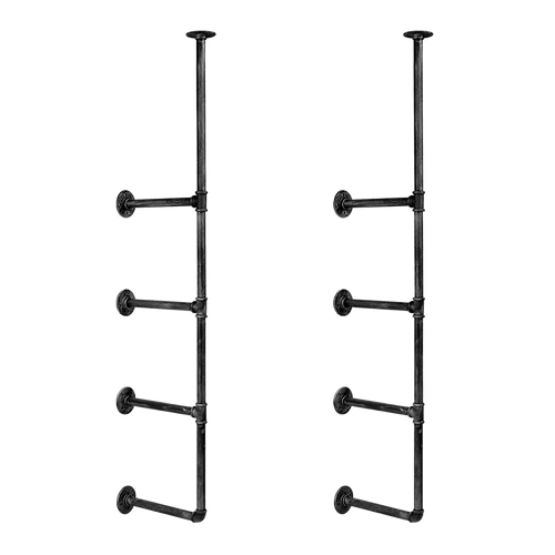 Wall Shelves Display Bookshelf Industrial DIY Pipe Shelf Rustic Brackets