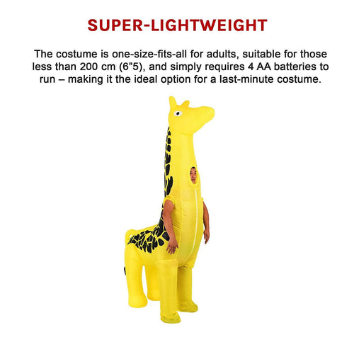 Giraffe Fancy Dress Inflatable Suit -Fan Operated Costume