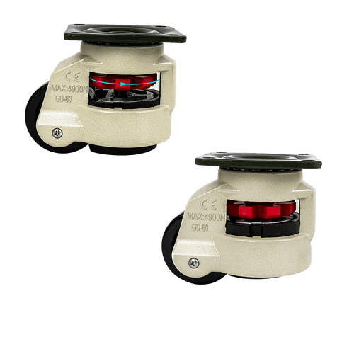 Leveling Casters Swivel Workbench Adjustable Wheel 1000KG Retractable 4PCS