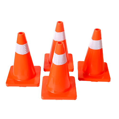 4pcs 45cm Road Traffic Cones Reflective Overlap Parking Emergency Safety Cone
