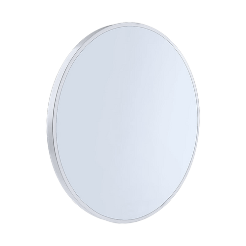 90cm Round Wall Mirror Bathroom Makeup Mirror by Della Francesca - White