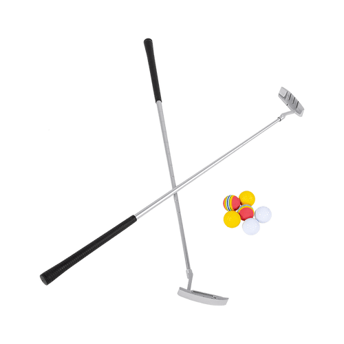 Golf Beer Pong Game Toy Set Green Golf Putting Matt with 2 Putters, 6 Balls