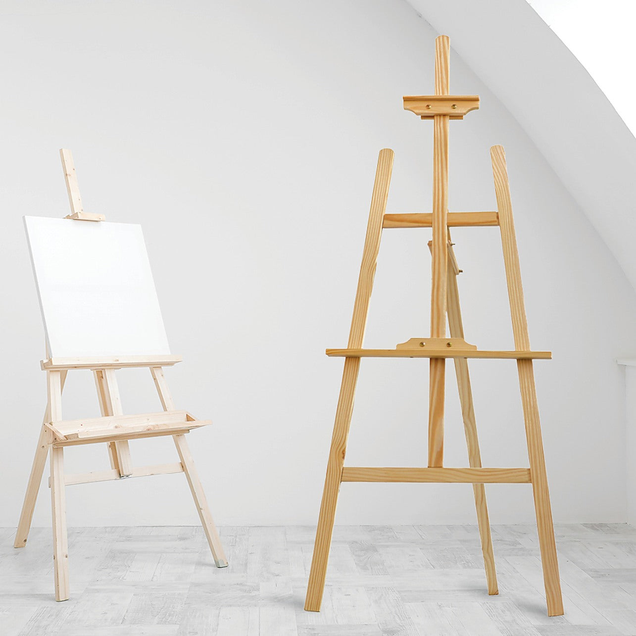 145cm Artist Easel Wood Display Art Craft Stand, Adjustable Canvas 74 to  114 cm