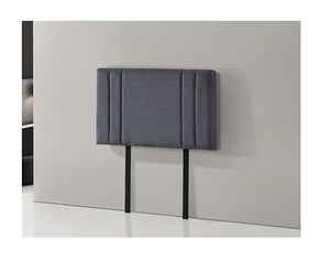 Grey Linen Fabric Single Deluxe Headboard Bedhead