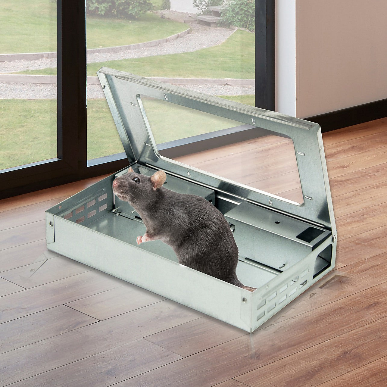 Dropship Humane Bucket Lid Mouse Trap Rat Catcher Reusable Slide