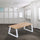 Trapezium-Shaped Table Bench Desk Legs Retro Industrial Design Fully Welded - White