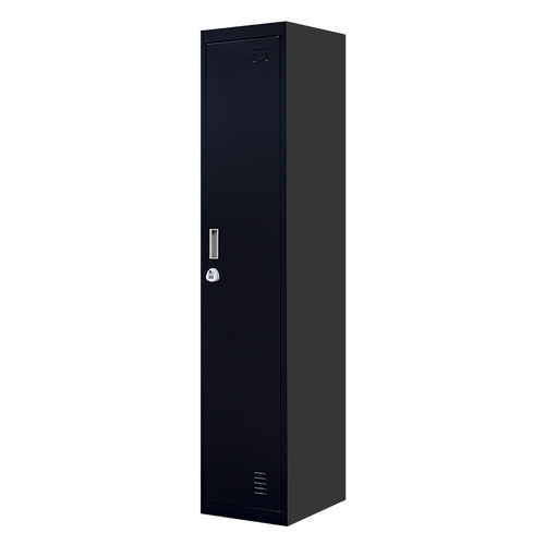 Lockable 1-Door Black Locker for Home or Office - 3-Digit Combination Lock