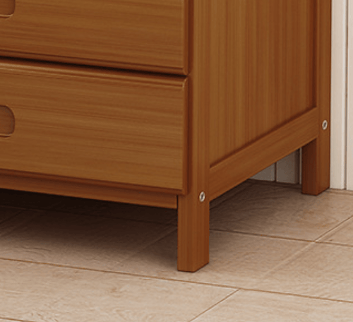 Bamboo Bedside Table Nightstand Storage Bedroom Sofa Side Stand - Dark Wood