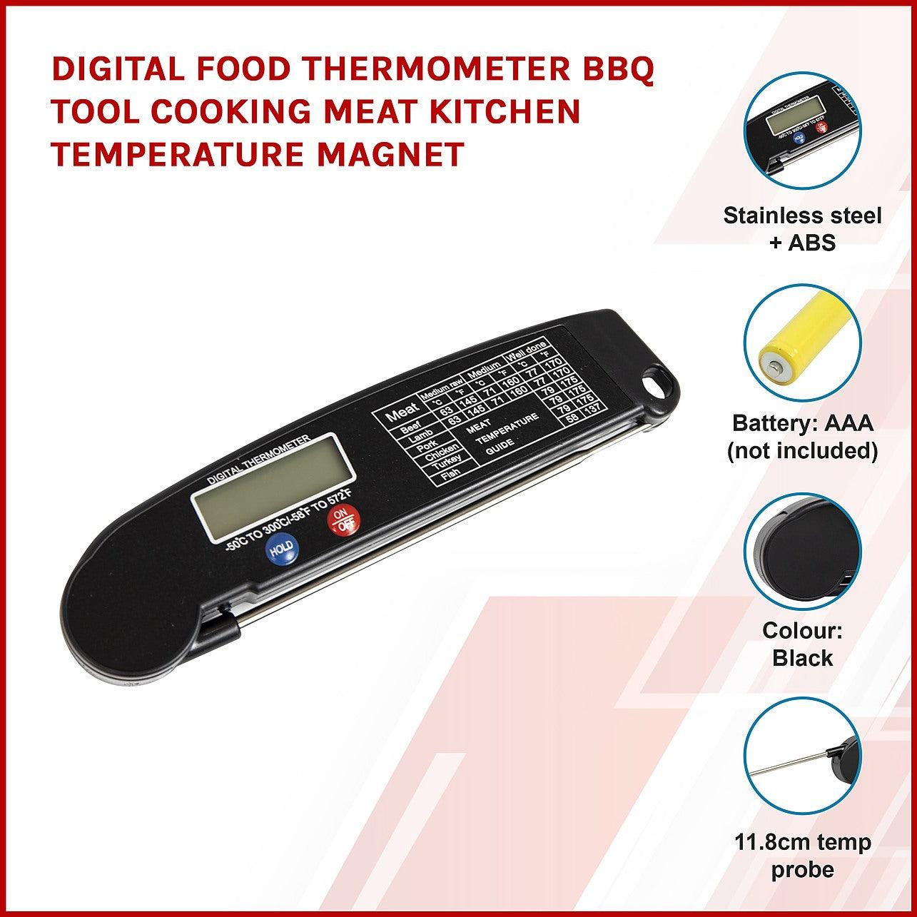 Digital Cooking Thermometer With Stainless Steel Probe – Meat & Kitchen Thermometer