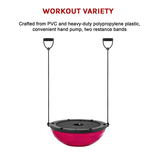 Yoga Balance Trainer Exercise Ball for Arm, Leg, Core Workout with Pump, 2 Resistance Bands