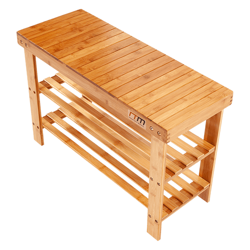 3 Tier Shoe Rack Bamboo Wooden Storage Shelf Stand Bench Cabinet Organiser