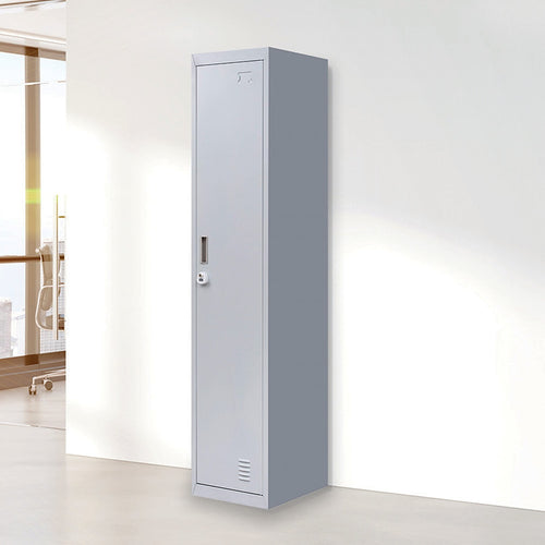 Lockable 1-Door Grey Locker for Home or Office - 3-Digit Combination Lock