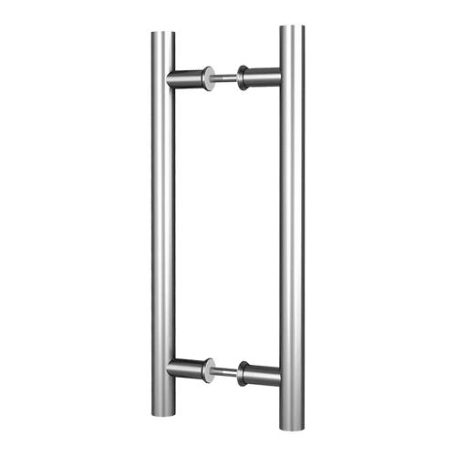 Round 300mm Push Pull Stainless Steel Door Handle Entrance Entry Shower Glass