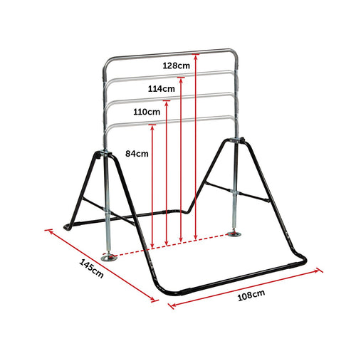 Black Kids Gymnastics Bars – Training Horizontal Monkey Kip Bar