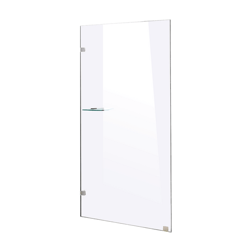 70 x 210cm Frameless 10mm Safety Glass Shower Screen Nickel Finish