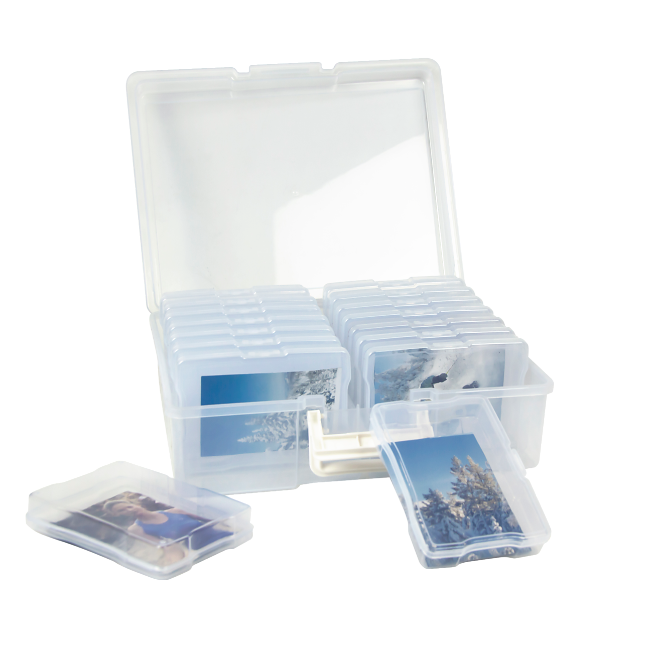 Photo Storage Box for 1600 Pictures Clear Organizer Acid-Free Cases Keeper  Pics