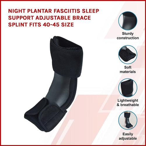 Night Plantar Fasciitis Sleep Support Adjustable Brace Splint Fits 40-45
