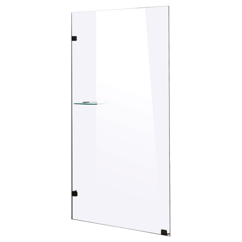 90 x 200cm Frameless 10mm Safety Glass Shower Screen BLACK