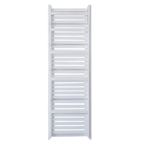 5 Tier Wooden Ladder Shelf Stand Storage Book Display Rack - White