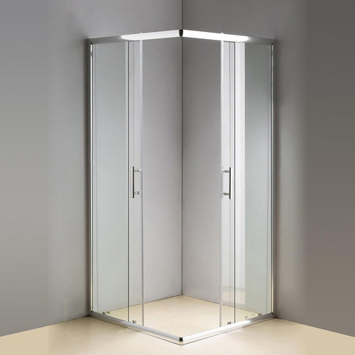 900 x 100mm Sliding Door Nano Safety Glass Shower Screen in CHROME