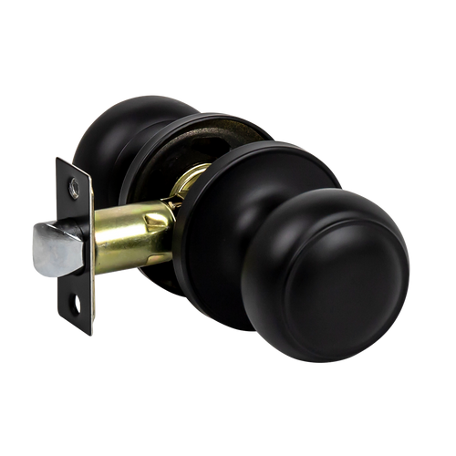 Door Handle Set Lever – Passage Function with Round Black Design and Functional Style