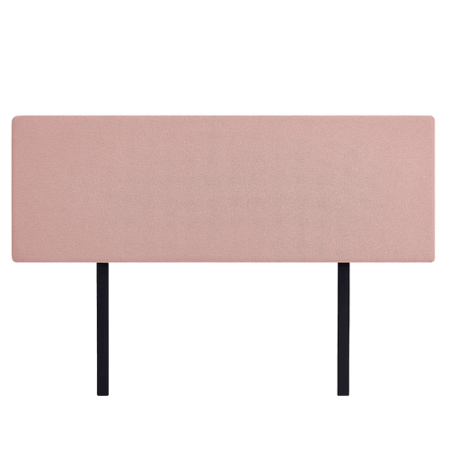 Linen Fabric Rectangular King Bed Deluxe Headboard Bedhead Pale Pink 