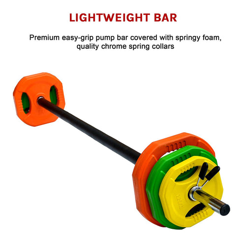 20kg Standard Rubber Coated Barbell Weight Bar for Home Gym Strength Training
